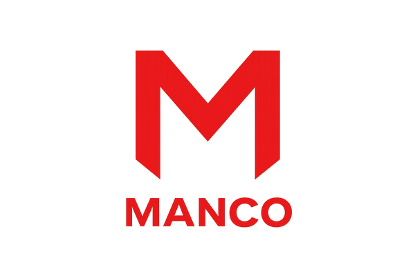 CREATE A RED PNG LOGO FOR MY BUSINESS "MANCO" CREATE A RED M THAT IS SHARP AND SLEEK LOOKING